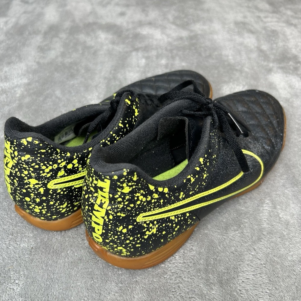 Nike Tiempo Rio II Indoor Soccer Shoes Men's Size US 8.5 Black Green 631523-007 - Picture 6 of 16